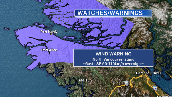 north island wind warning