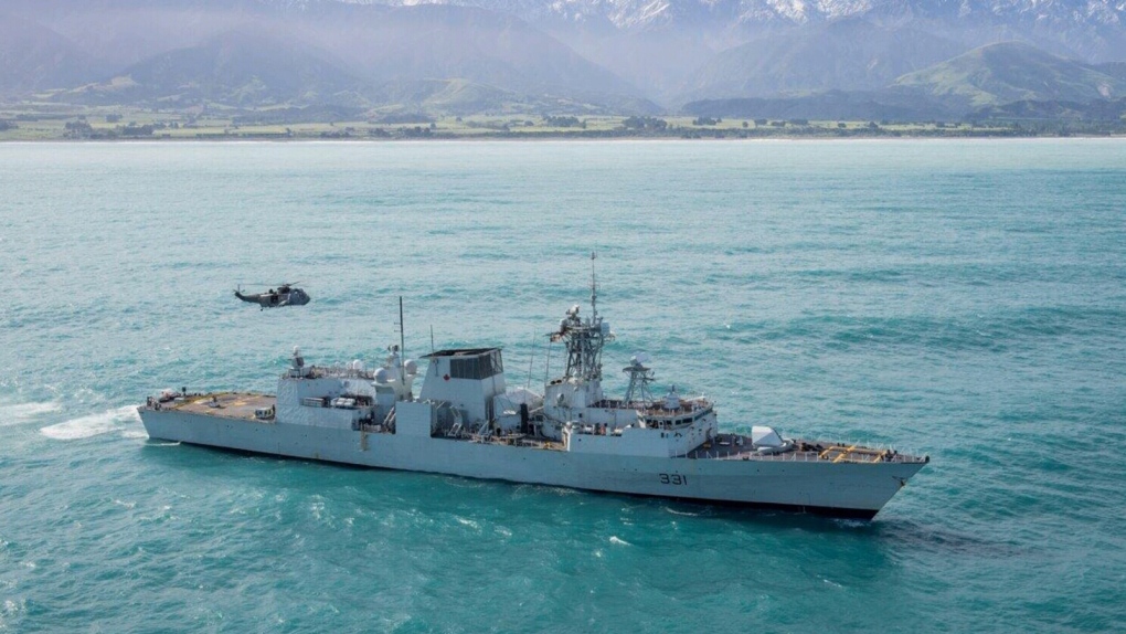 HMCS Vancouver in an undated file photo. On Tuesday, the Canadian frigate sailed through the narrow passage between China and Taiwan alongside the American guided-missile destroyer USS Higgins. (MARPAC)