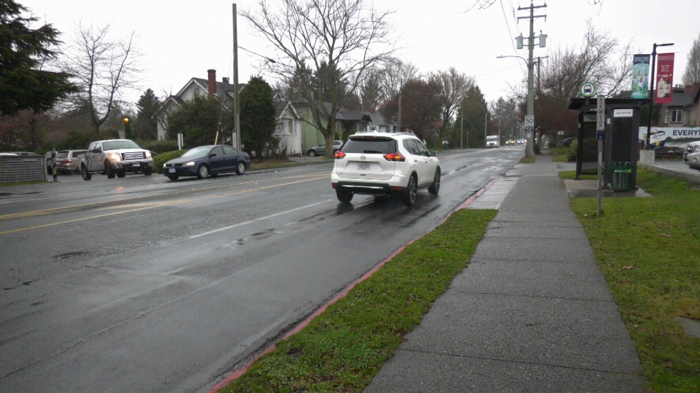 Shelbourne Street in Saanich is the focus of a new $50-million improvement project to bring bike lanes and new pedestrian facilities to the area. (CTV Vancouver Island)