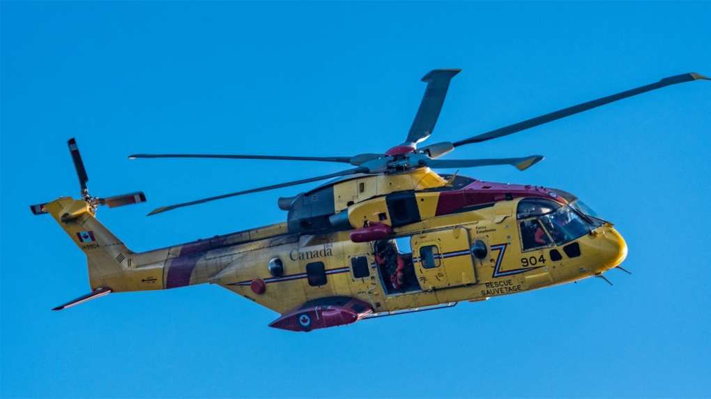 A Cormorant helicopter used in search and rescue missions is shown. (Victoria JRCC)