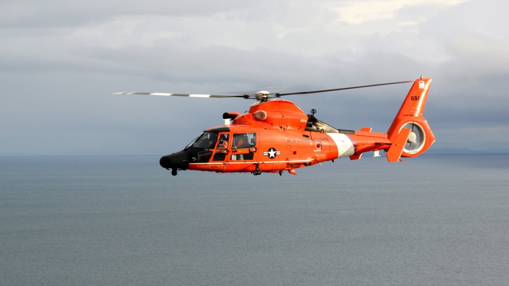 A U.S.Coast Guard MH-65 Dolphin helicopter from Air Station Port Angeles is seen in this undated file photo. (Twitter: USCGPacificNW)