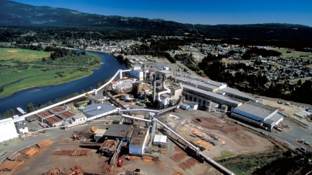 The Catalyst Port Alberni mill is shown. (Paper Excellence)