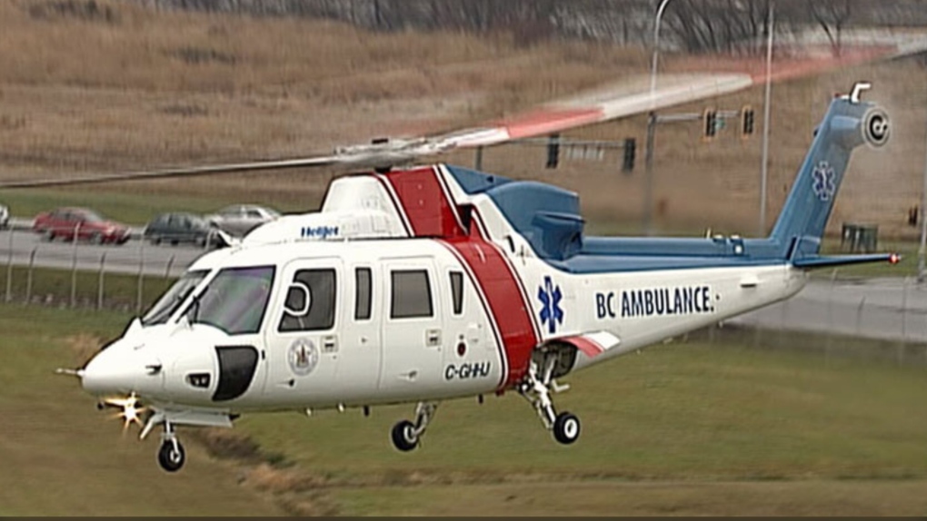 A B.C. air ambulance operated by Helijet International is shown. (CTV News)