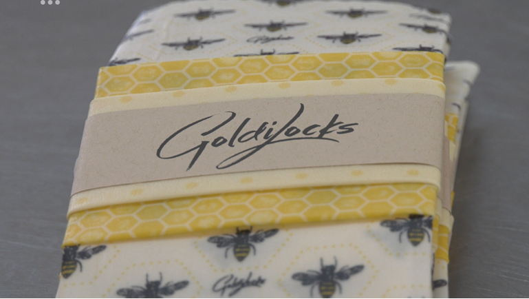 Waxed-based food wrap made by Goldilocks Goods, one of the companies participating in Blue Friday, is shown: (CTV News)