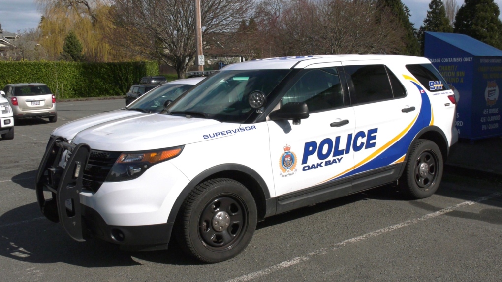 An Oak Bay Police vehicle is shown: (CTV News)