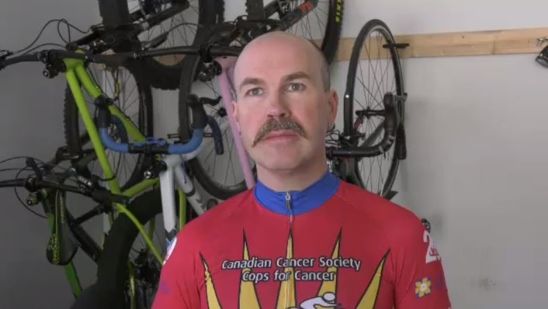 Glen Polson will be cycling up and down Bear Mountain about 34 times to reach his goal: (CTV News)