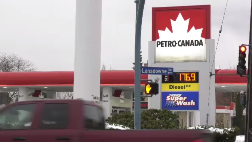 A litre of gas in Greater Victoria was selling for as much as $1.769 Thursday, continuing a price spike that's been hitting the Island hard in recent days.