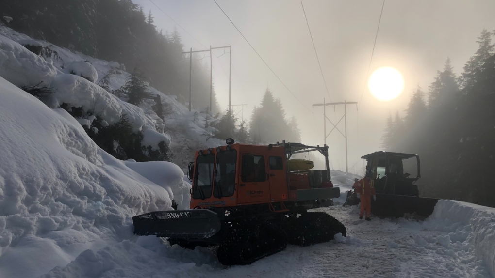 BC Hydro crews work to repair infrastructure damaged during recent storms. (Twitter/@bchydro)