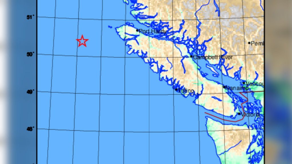 The approximate location of the quake is shown on this map from Earthquakes Canada.