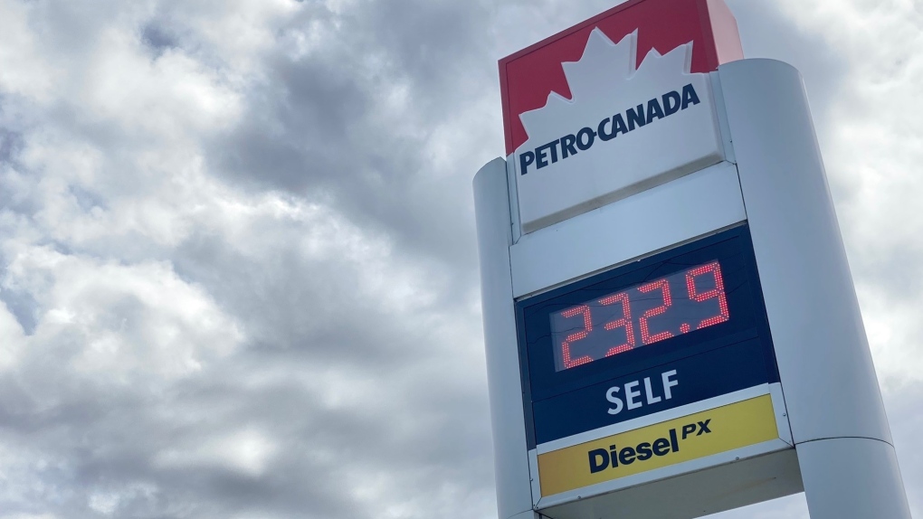 A gas station is pictured in Victoria on May 16, 2022. (CTV News)