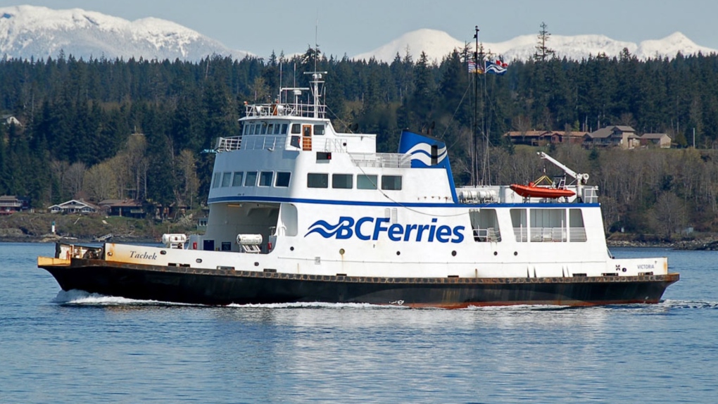 The route between Quadra and Cortes islands is served by the vessel Tachek, which was built in 1969 and has a capacity of 150 passengers and crew, as well as 26 cars. (BC Ferries)