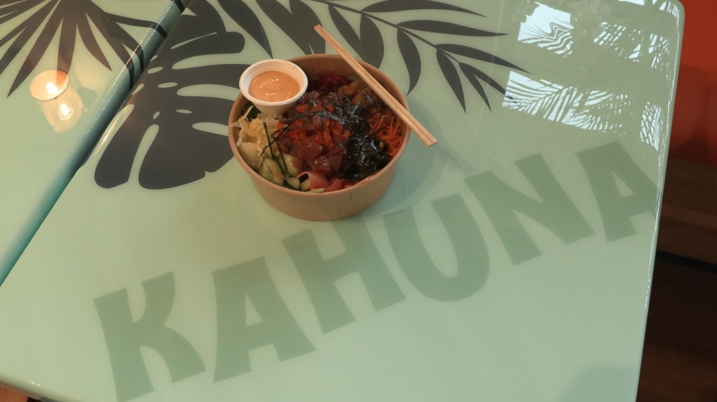 A poke bowl at Kahuna is pictured. 