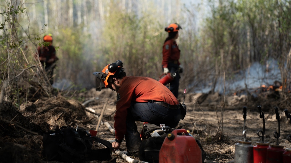 Nine firefighters were dispatched Monday morning to control a smoldering ground fire measuring less than one-tenth of a hectare in size near the Englishman River south of Qualicum Beach. (File photo/B.C. Wildfire Service)