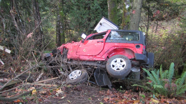 jeep crash sooke road